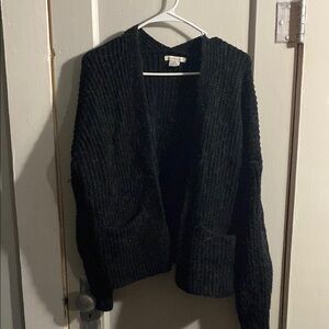 American Eagle Outfitters Black Cozy Knit Cardigan